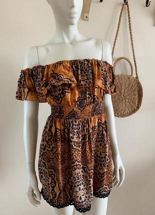 Платье с открытыми плечами zara 5