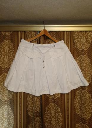 Біла літня спідниця р. 46-52