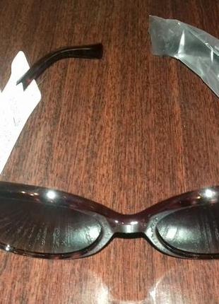 Овальные солнцезащитные очки, uniqlo, brown, с защитой uv4005 фото
