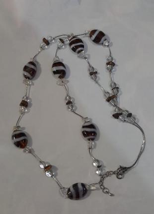 Красивое современное украшение со стеклянными бусинами  современная стильная бижутерия