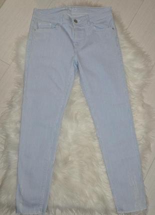 Летние джинсы, штаны zara в вертикальную полоску1 фото