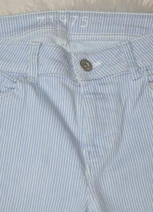 Літні джинси, штани zara у вертикальну смужку3 фото