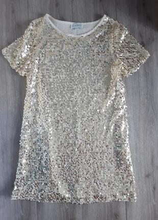 Платье платье вечернее короткое золотистое,размер 463 фото