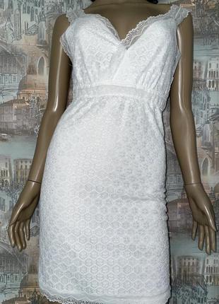 Vilaкружевное платье белое р.xs