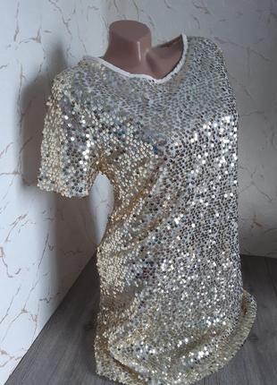Платье платье вечернее короткое золотистое,размер 462 фото