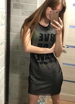 Чорна сукня з підкладкою sinsay xs