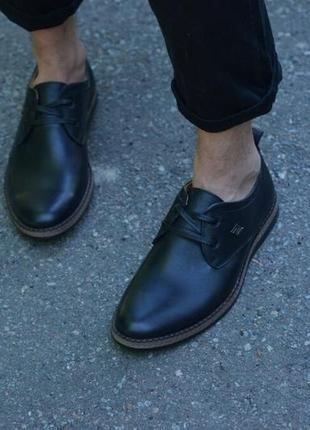 Туфли натуральная кожа черные без каблука2 фото