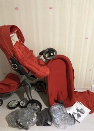 Коляска 2 в 1 stoke v3 stokke xplory коляска-прогулянка, люлька mima yoya