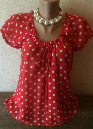 Блуза в горох маленького размера