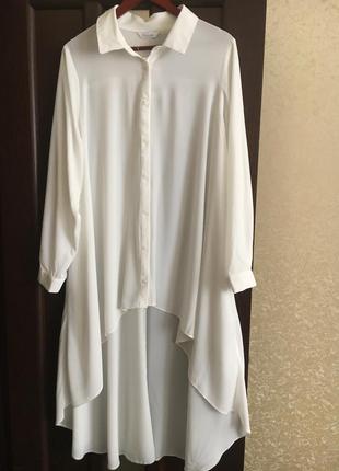 Стильна подовжена сорочка-кардиган