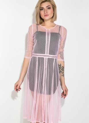 Сукня жіноча колір рожевий2 фото