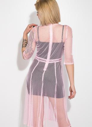 Платье женское цвет розовый4 фото