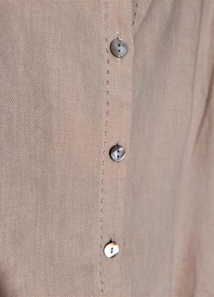 Льняная блуза рубашка без рукавов от marks&spencer 100% лен большой размер3 фото