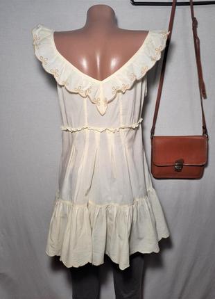 Нарядное платье туника блуза  с рюшами из хлопка4 фото