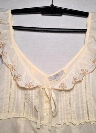 Нарядное платье туника блуза  с рюшами из хлопка3 фото