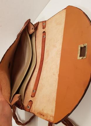 Изумительная кожаная сумочка ручной работы в стиле бохо7 фото