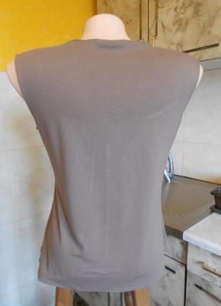 Топ блузка темно-бежевая4 фото