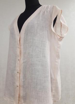 Лёгкая льняная блуза3 фото