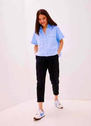 Рубашка columbia василькового цвета