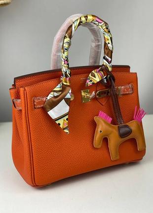 Сумка женская кожаная оранжевая деловая шоппер брендовая1 фото