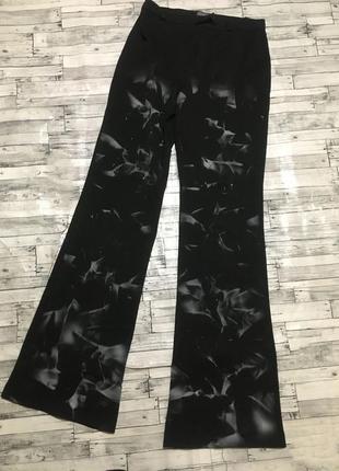 Брюки черные немного расклешенные с эффектом вываренностей, orge creation, 42 (3837)