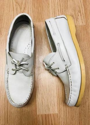 Туфлі чоловічі топсайдеры мокасини натур. шкіра р. 42/42,5 ст. 27,5-27см