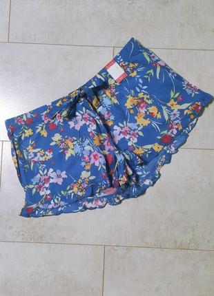 Женские летние шорты принт цветы3 фото