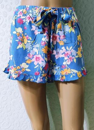 Женские летние шорты принт цветы1 фото