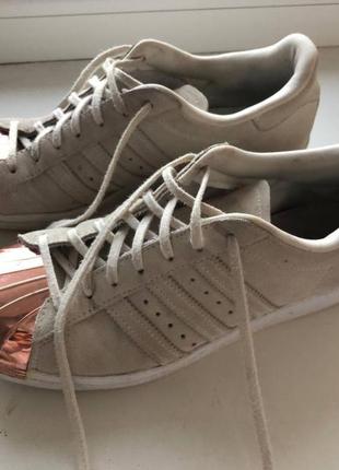 Кросівки жіночі adidas superstar metal/toe white адідас суперстар з металевим носком5 фото