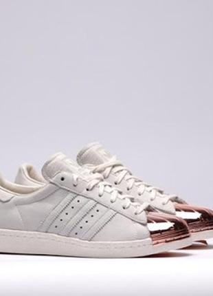 Кросівки жіночі adidas superstar metal/toe white адідас суперстар з металевим носком2 фото