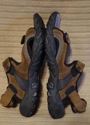 Комфортные открытые коричневые замшевые сандалии для активного отдыха peter storm англия 42 р.8 фото