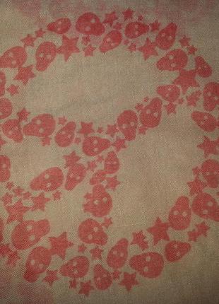 Воздушный и легкий персиковый шарф палантин из вискозы2 фото
