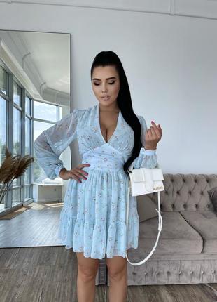 Шифонова сукня блакитне