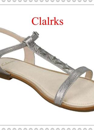 Р. 37  clarks  женские кожаные босоножки   оригинал