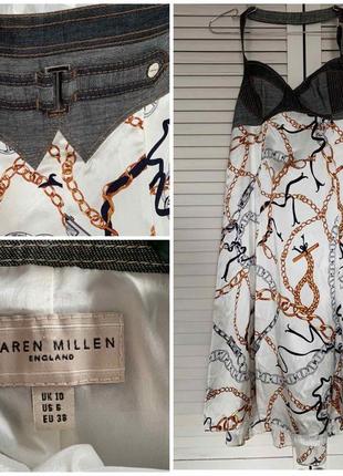 Шовковий сарафан, плаття, сукня karen millen, 100% шовк, розмір m