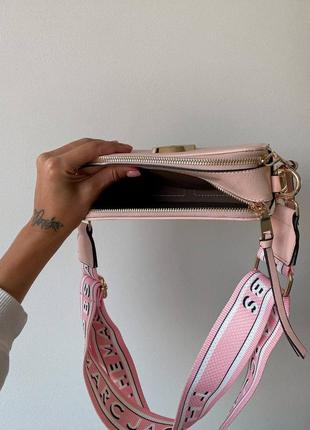 Сумка женская marc jacobs snapshot pink ll розовая (марк джекобс, рюкзак, клатч, кошелек, сумочка)4 фото