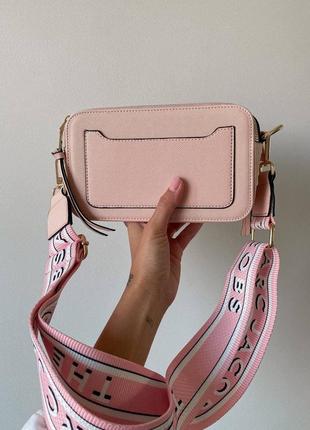 Сумка женская marc jacobs snapshot pink ll розовая (марк джекобс, рюкзак, клатч, кошелек, сумочка)2 фото