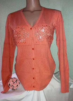 Тепленький і м'який фактурний кардиган,48-54разм.