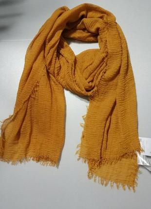 Нюанс! женский гофрированный шарф палантин немецкого бренда  c&a европа оригинал