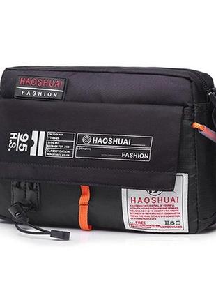 Мужская сумка мессенджер через плечо haoshuai - листонша кросс боди