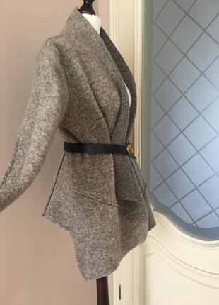 Кашемировое пальто пончо накидка шерстяной  кардиган италия4 фото