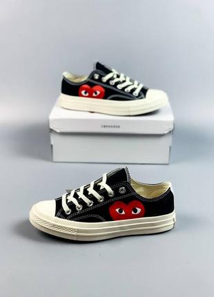 Кросівки кеди converse comme des garçons low black (premium ) кроссовки4 фото