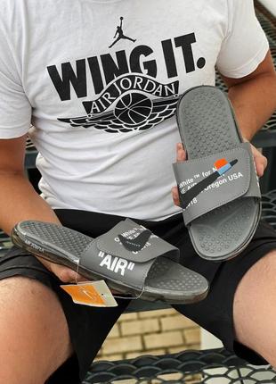 Тапки тапочки nike off white шльопанці