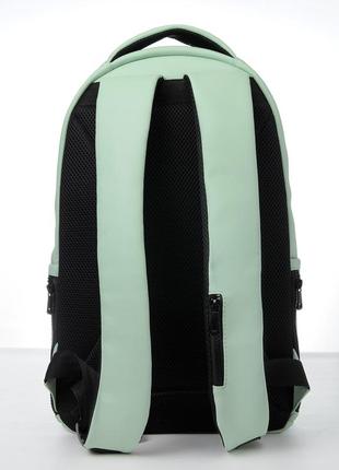 Якісний брендовий м'ятний жіночий рюкзак з відділенням під ноутбук2 фото