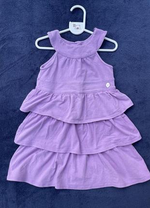 Платье с рюшами на девочку 98-104