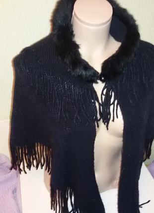 Палантин \накидка из ангоры с кроликом \оversize