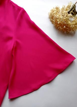 💖 нова білі-рожева блузка з широкими рукавами та вирізом на спині, блуза river island4 фото