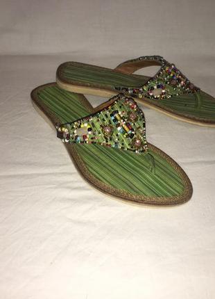 Шльопанці -в'єтнамки камні +коралі р.37 (24.00см)