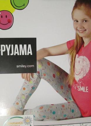 Летний комплект на девочку или детская пижама домашний костюм, футболка лосины леггинсы, pepperts1 фото