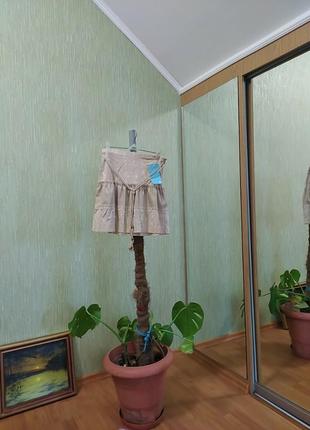 Міні спідниця бежева